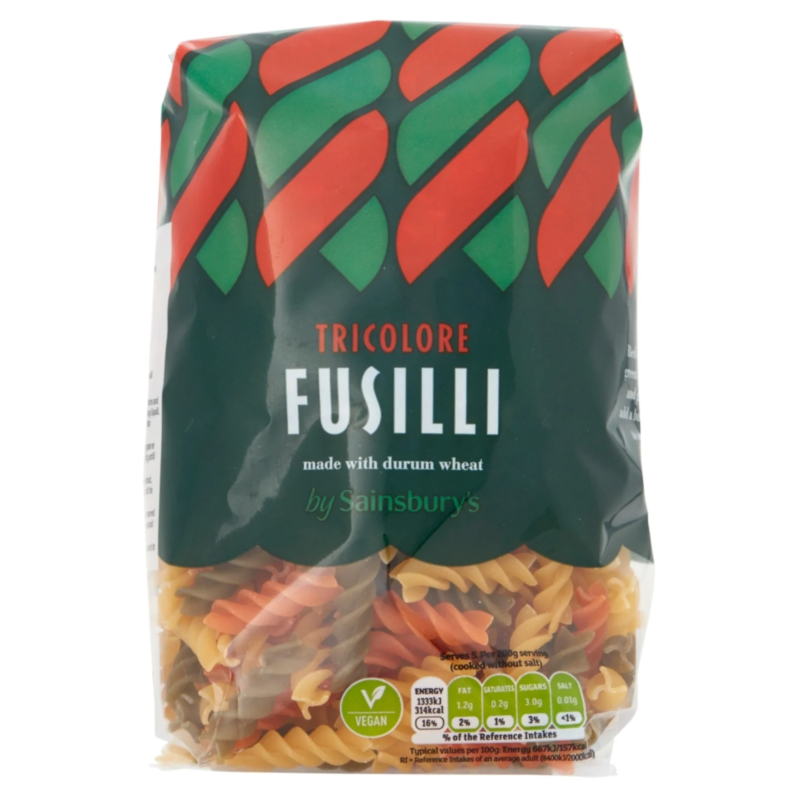 Sainsburys Fusilli Tricolore 500g - Image 2