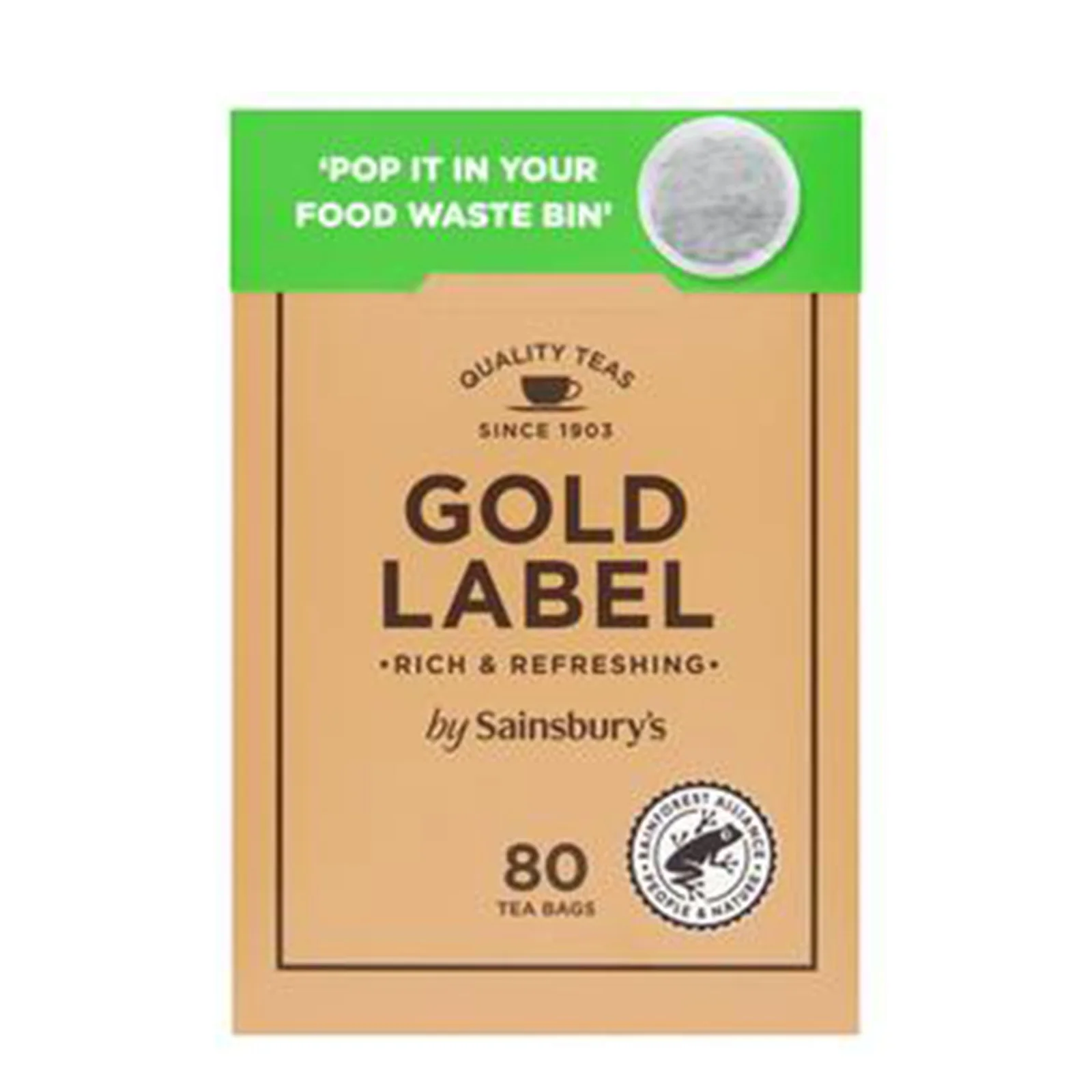 Sainsburys Gold Label Tea Bags 80pcs/pack