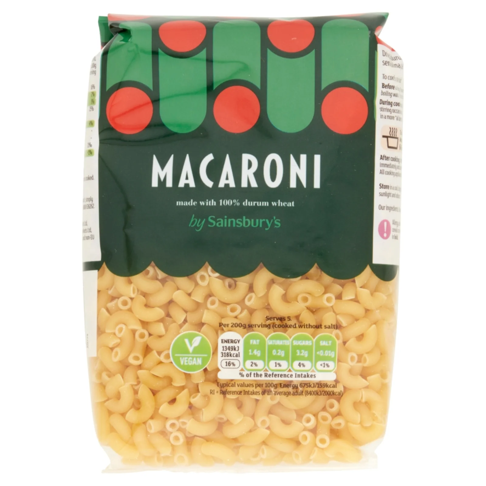 Sainsburys Macaroni 500g - Image 2