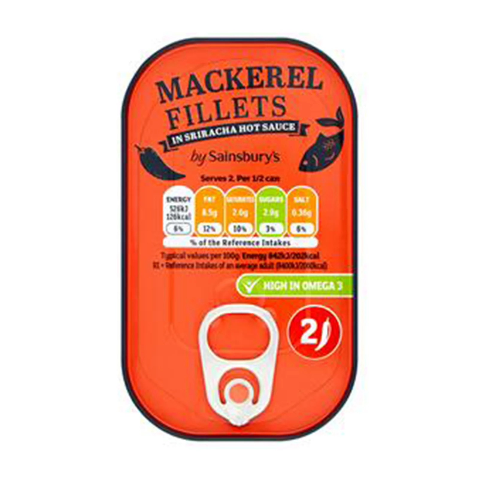 Sainsburys Mackerel Fillet In Sriracha Sauce 125g - Image 2