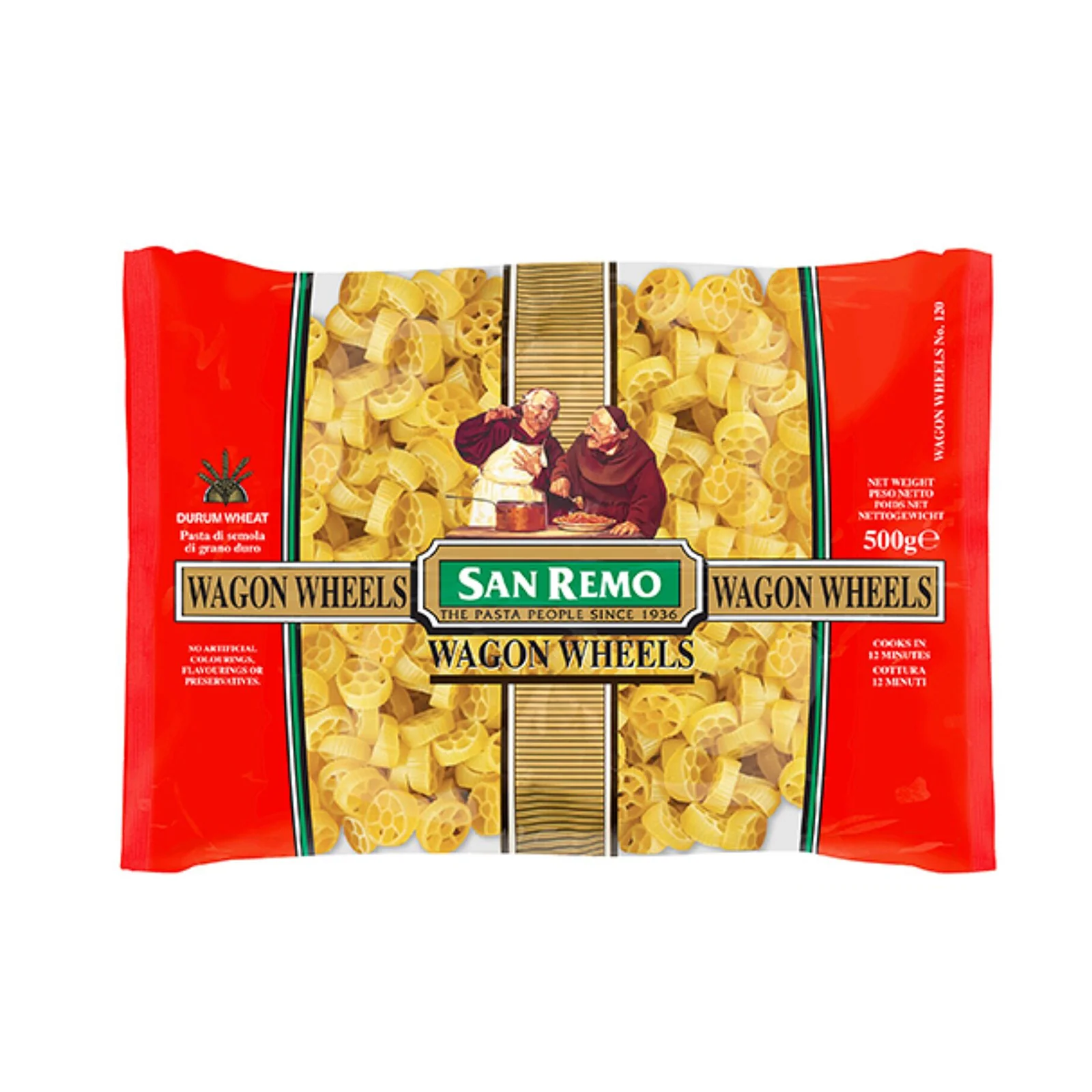San Remo Wagon Wheel Dry Pasta 500g - Image 2