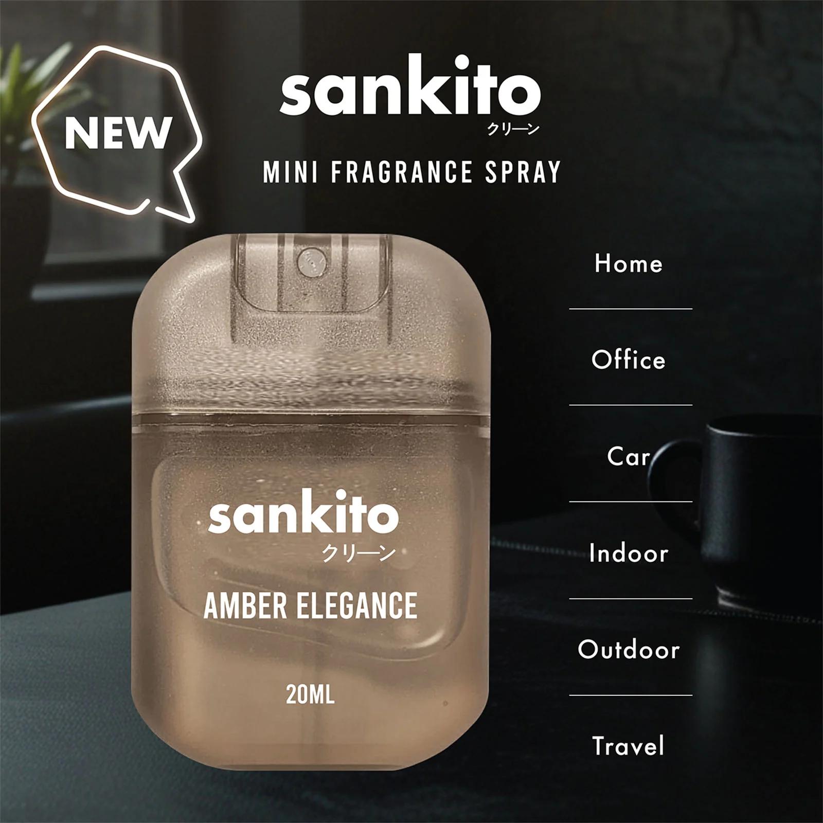 Sankito Mini Fragrance Spray - Amber Elegance 20ml - Image 3