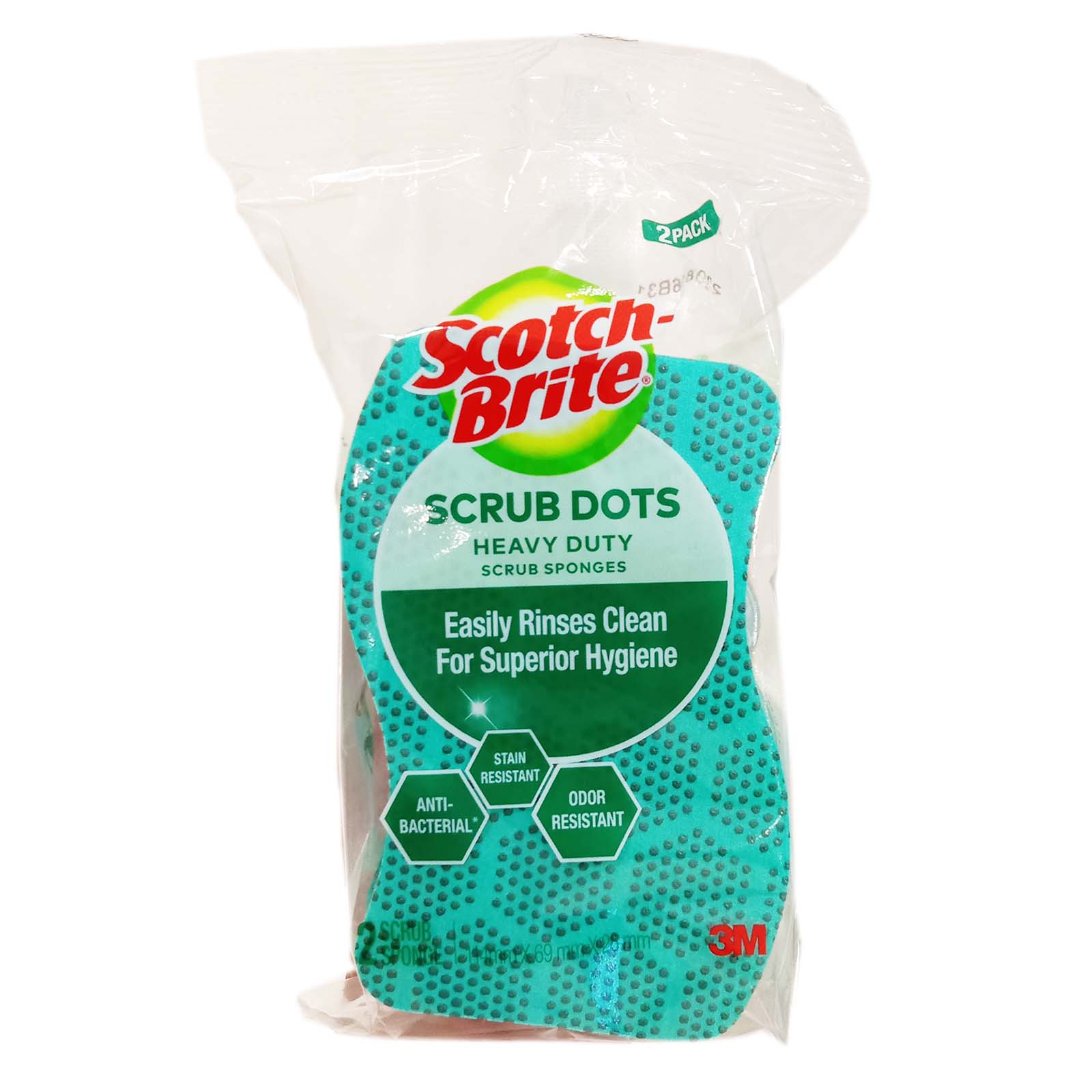 Scotch Brite Dot Heavy Duty Scrub Sponges 2pcs/pack - Image 2