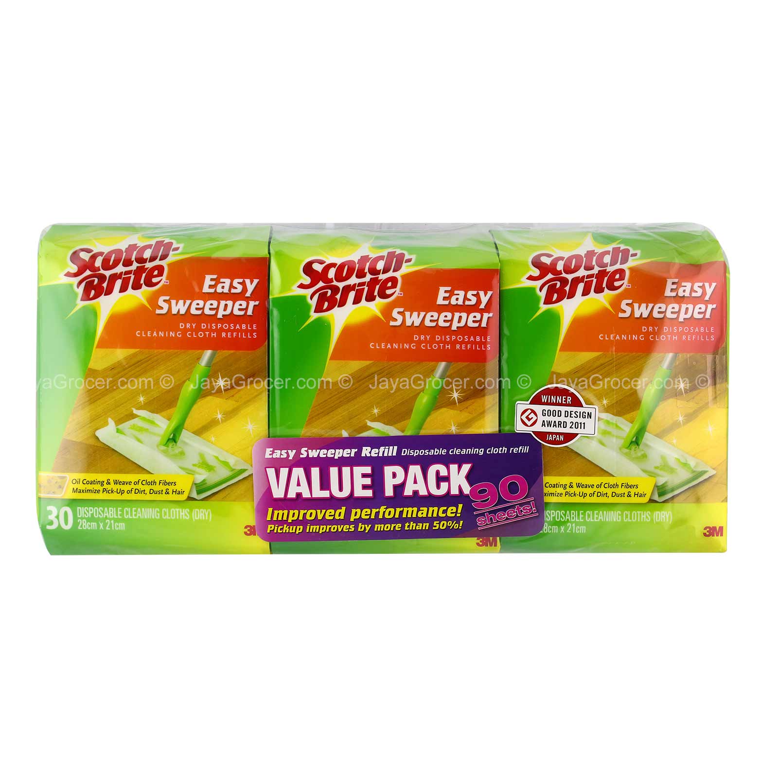 Scotch Brite Easy Sweeper Dry Dispose Refill 30pcs x 3 - Image 2