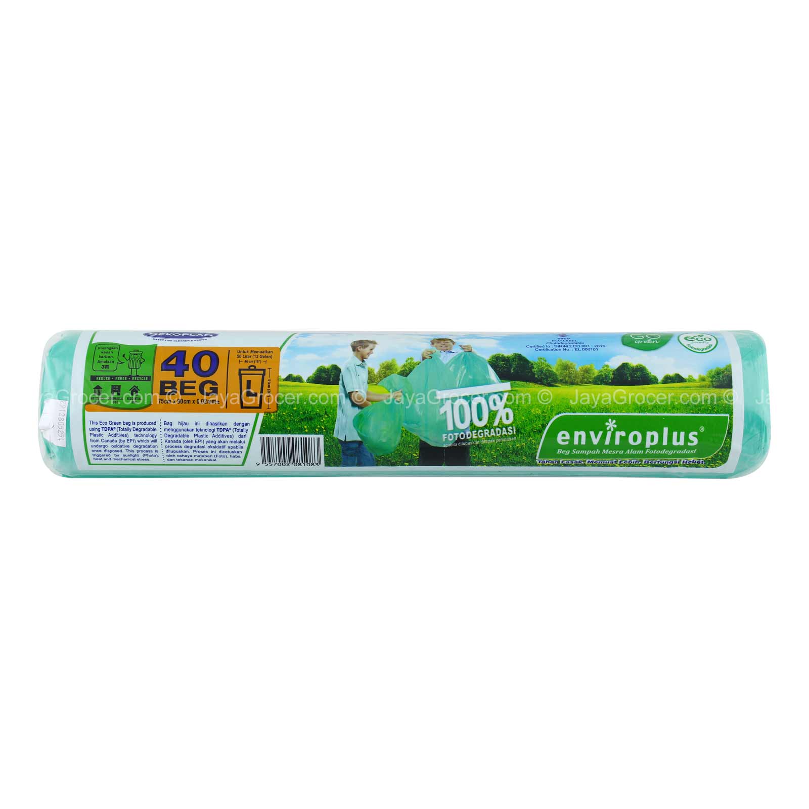Sekoplas Enviroplus Large Garbage Bag 40pcs/pack - Image 2