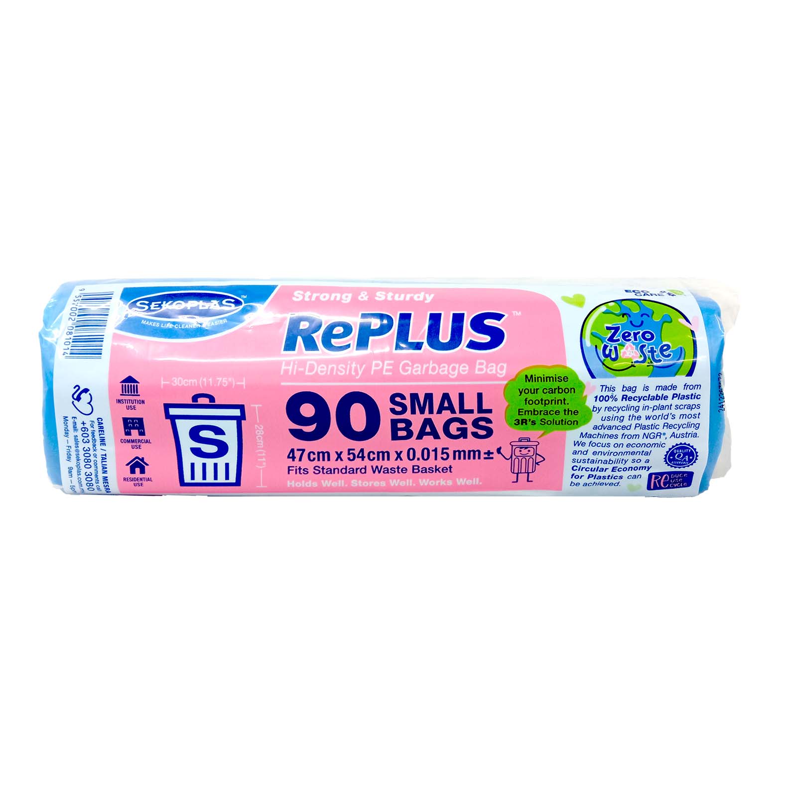 Sekoplus Replus Mini Garbage Roll (Small) 47 x 54cm 90pcs/pack - Image 2