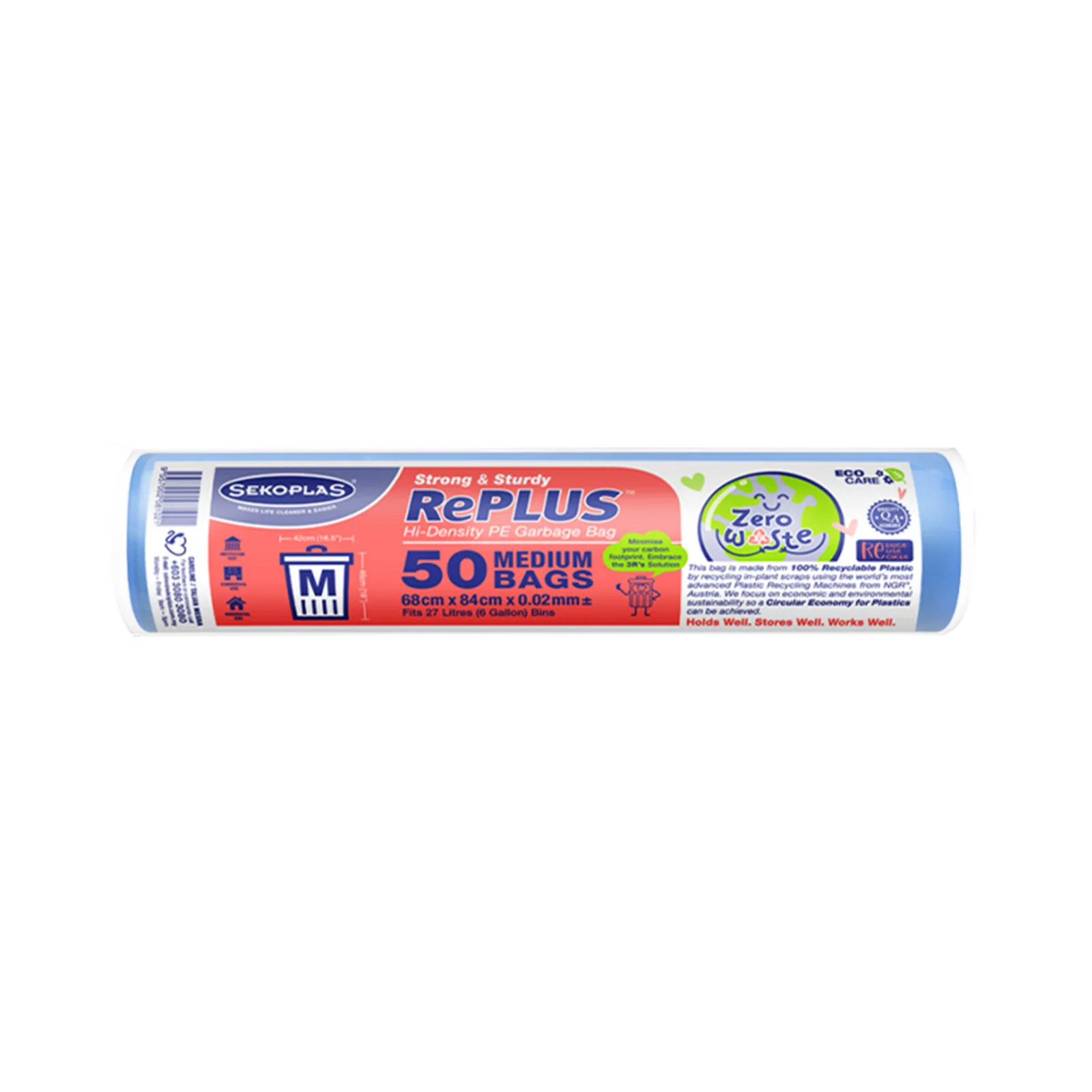 Sekoplas Replus Garbage Roll (Medium) 68 x 84cm x 50pcs/pack - Image 2
