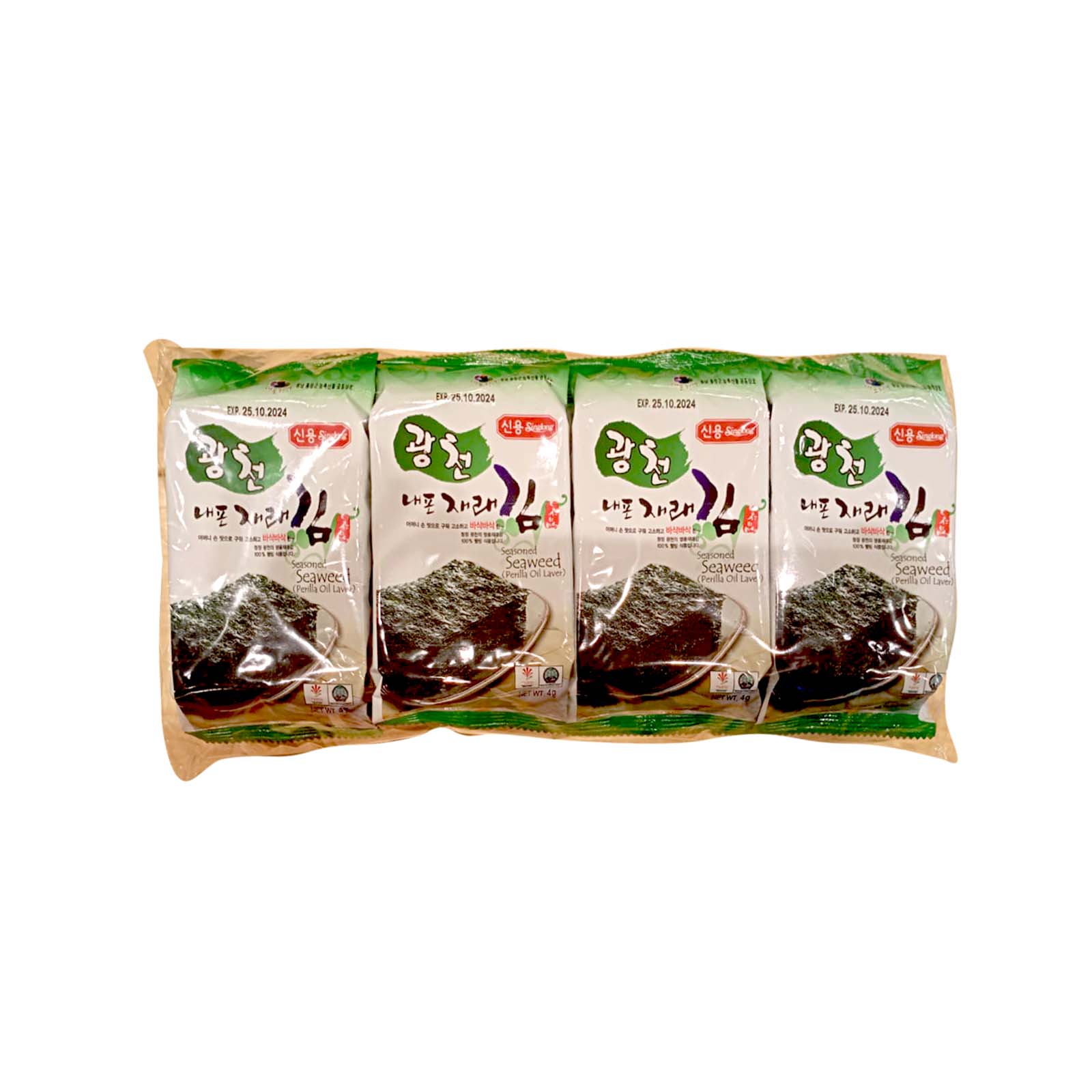 Singlong Seasoned Seaweed (Perilla olive Oil) 4g x 8 - Image 2