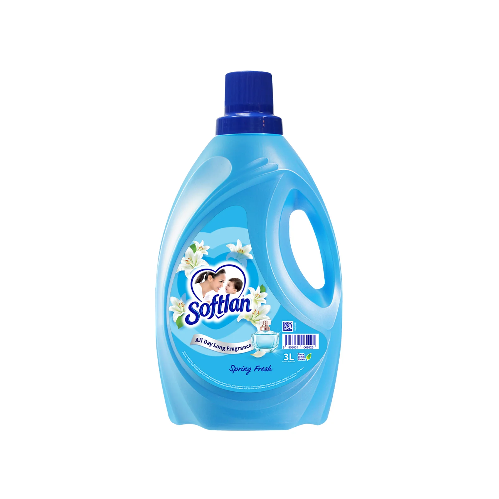 Softlan Fabric Softener Spring Fresh Scent Blue 3L - Image 2