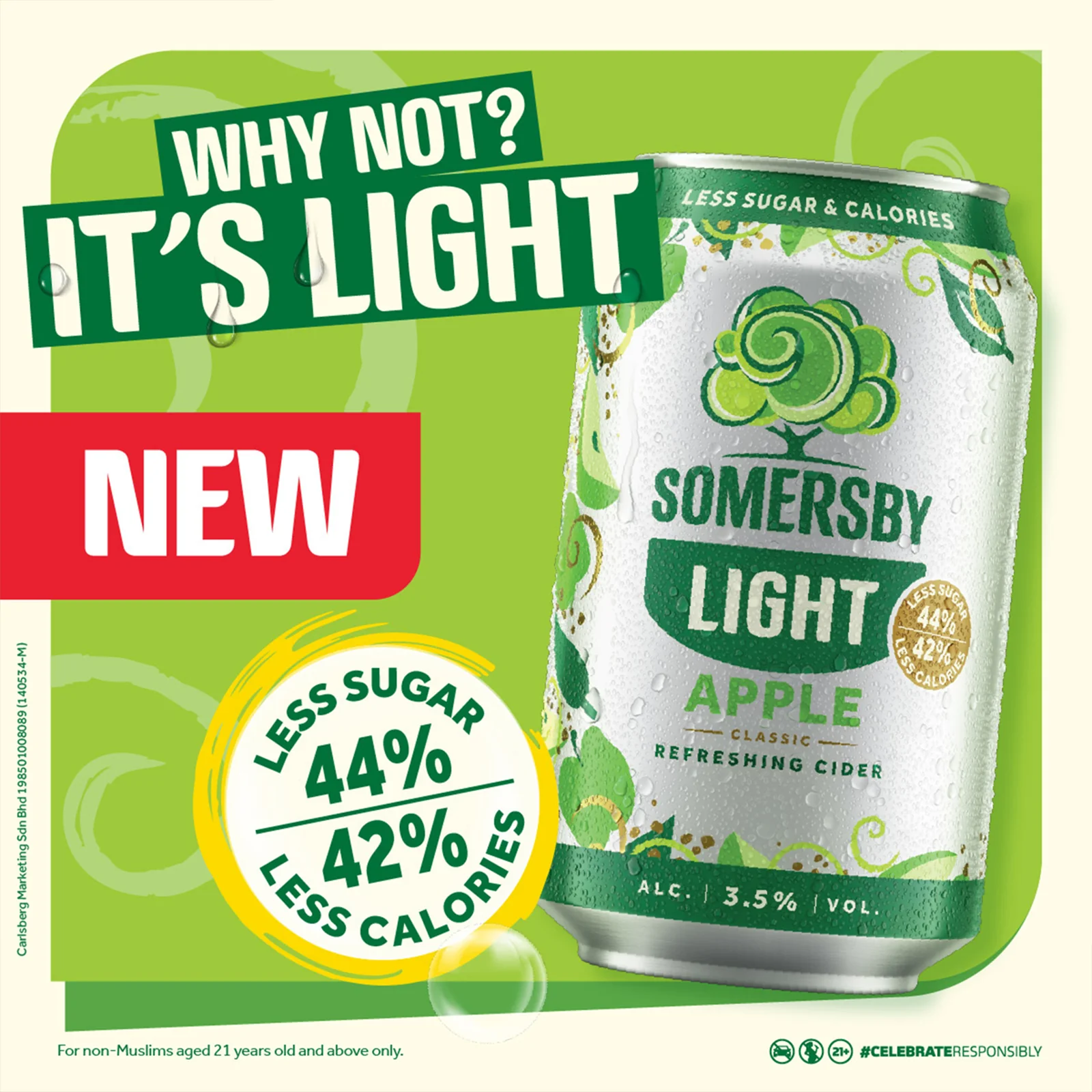 Somersby Light Apple (Can) 320ml - Image 5
