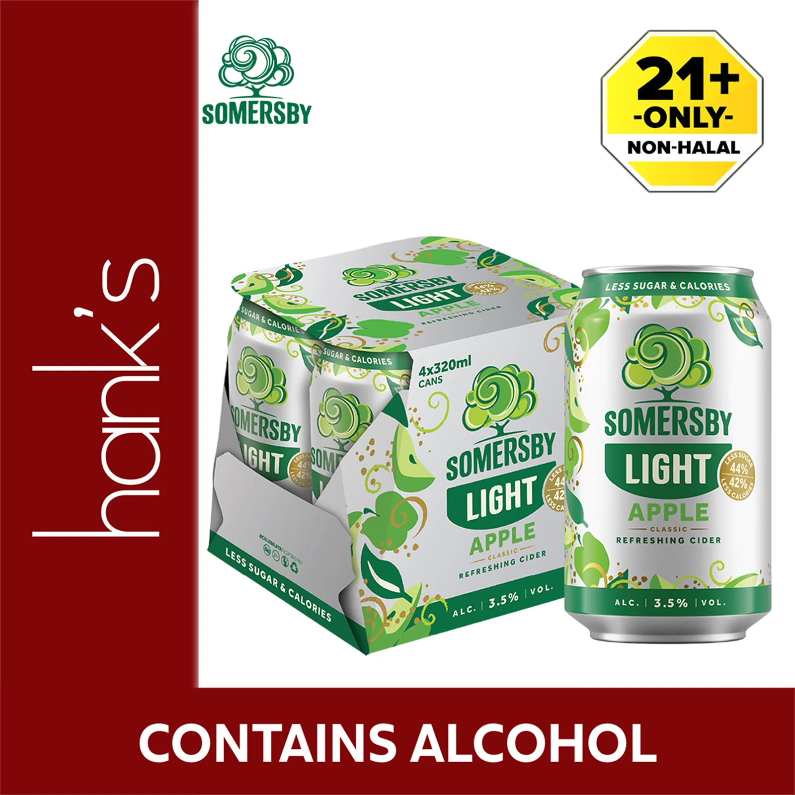 Somersby Light Apple (Can) 320ml - Image 6