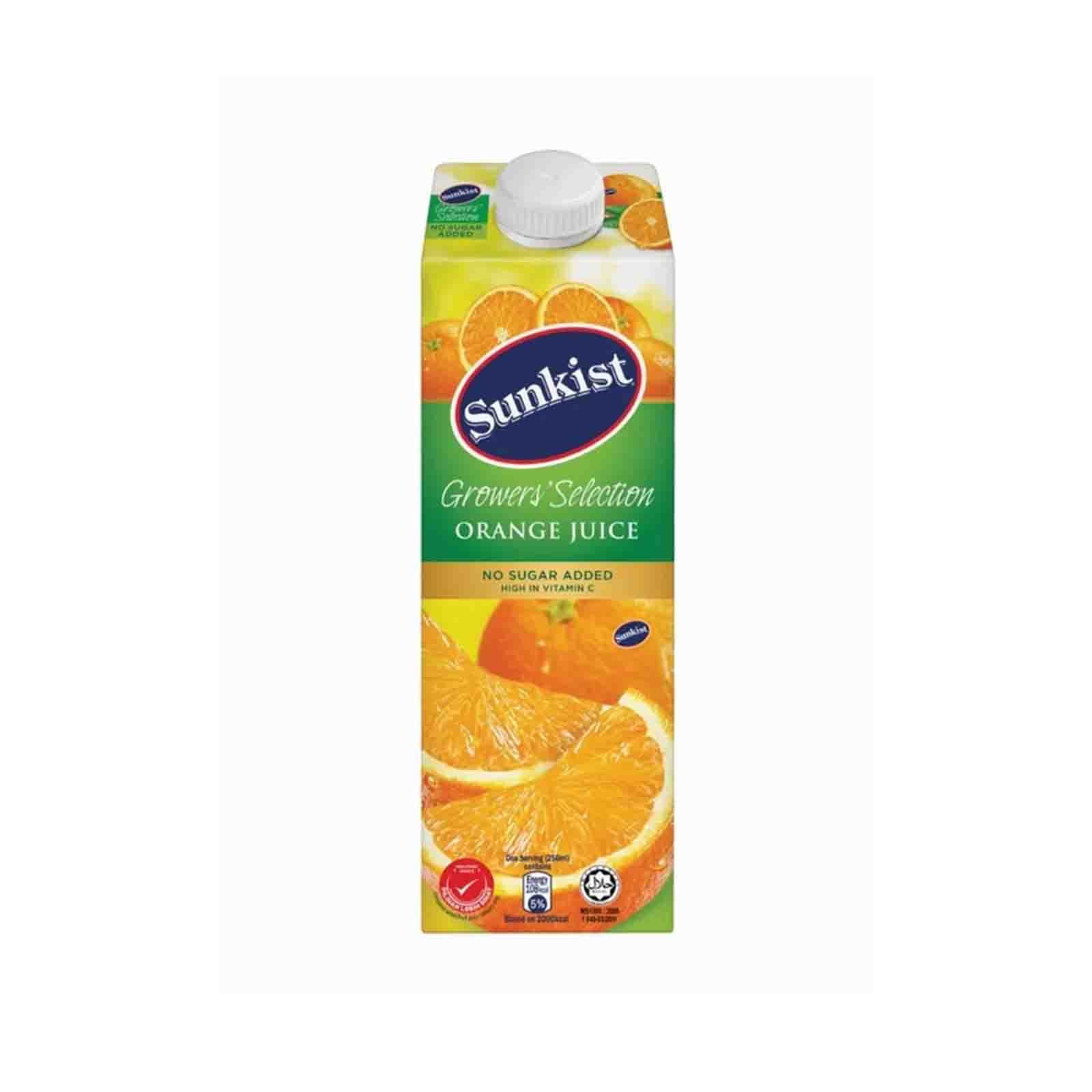 Sunkist Growers Selection 100% Orange No Sugar 1L - Image 2