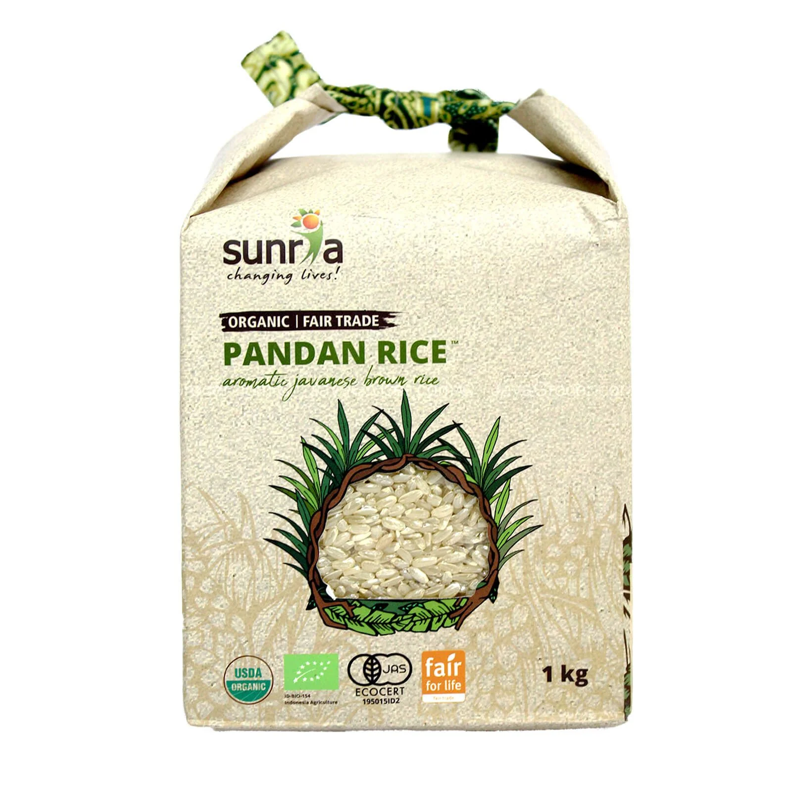 SUNRIA ORGN PANDAN BROWN RICE 1KG