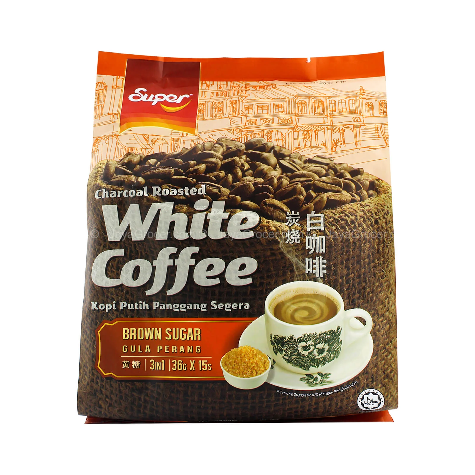Super Charcoal Roasted White Coffee Brown Sugar 36g x 15