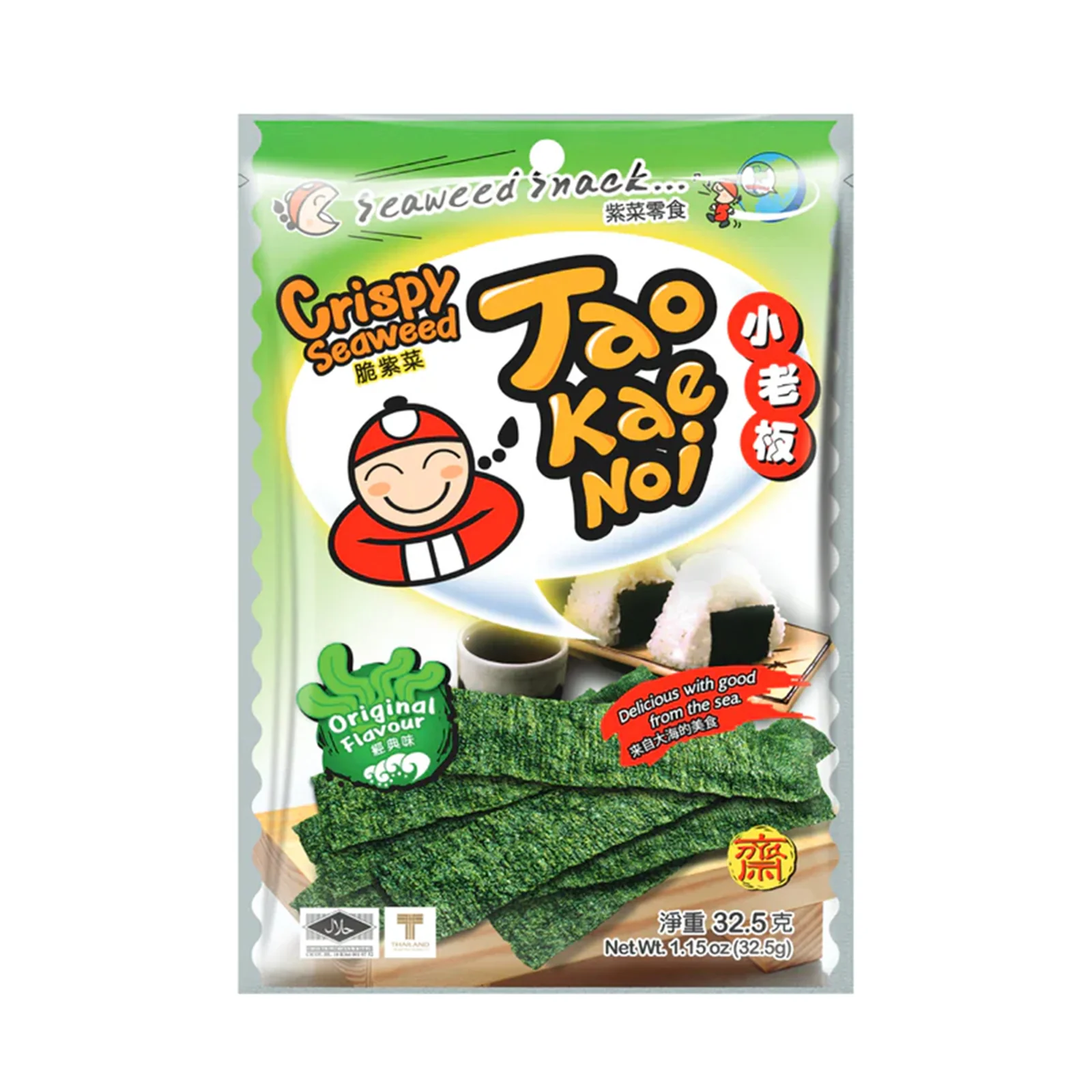 Tao Kae Noi Original Crispy Fried Seaweed 28g - Image 2