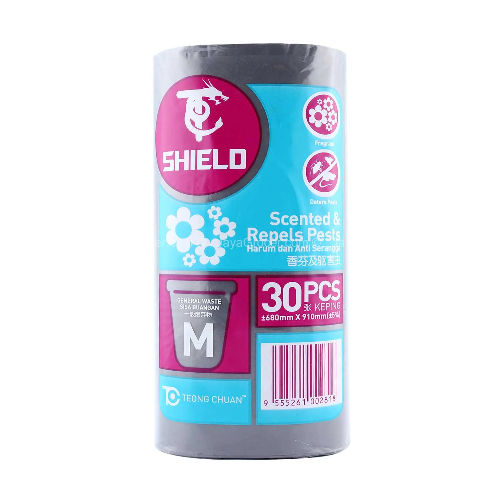 TC Shield Scented & Repel Pests Garbage Bags M Size 30pcs/pack - Image 2