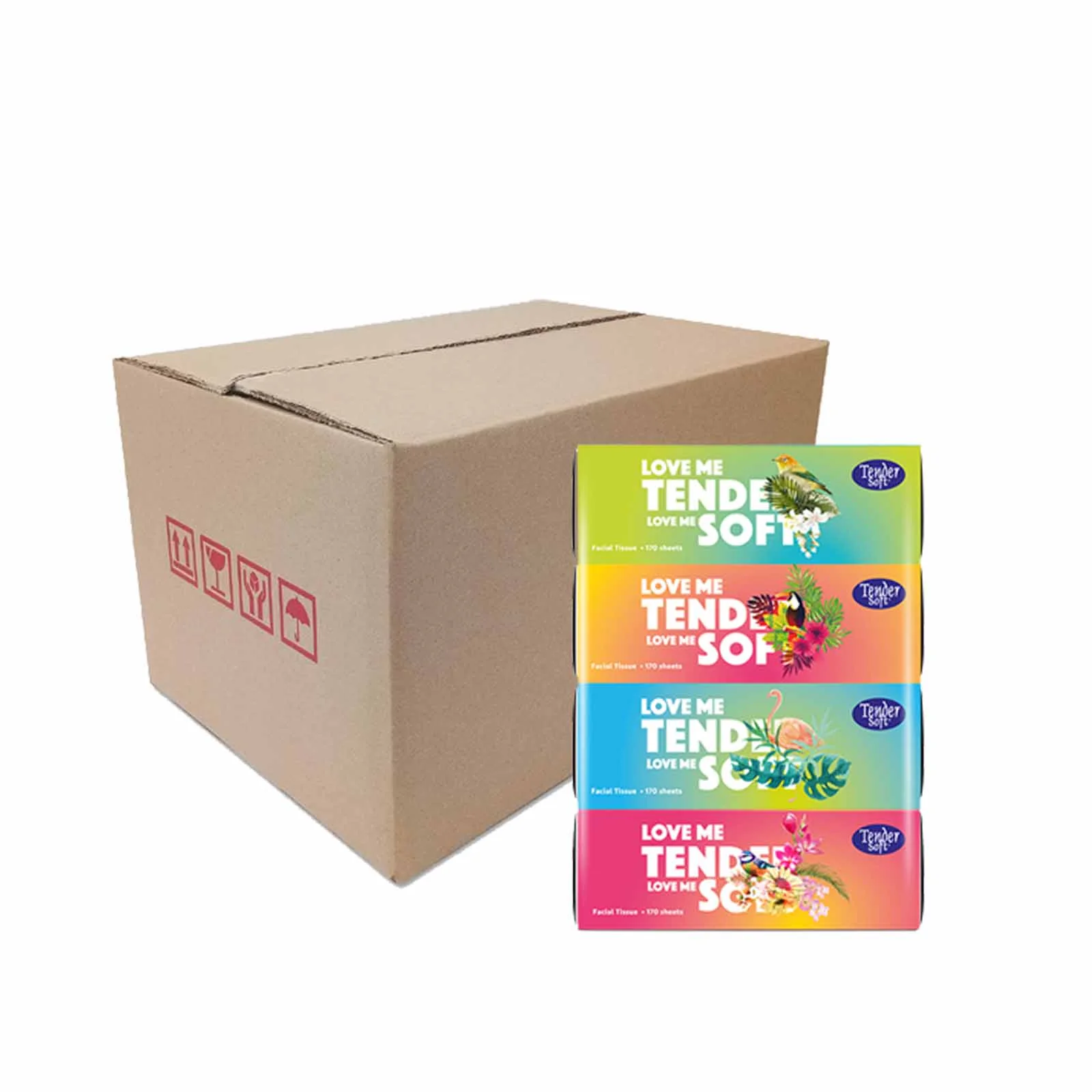 Tender Soft 2ply Facial Tissue 170sheets x 4 - Image 2