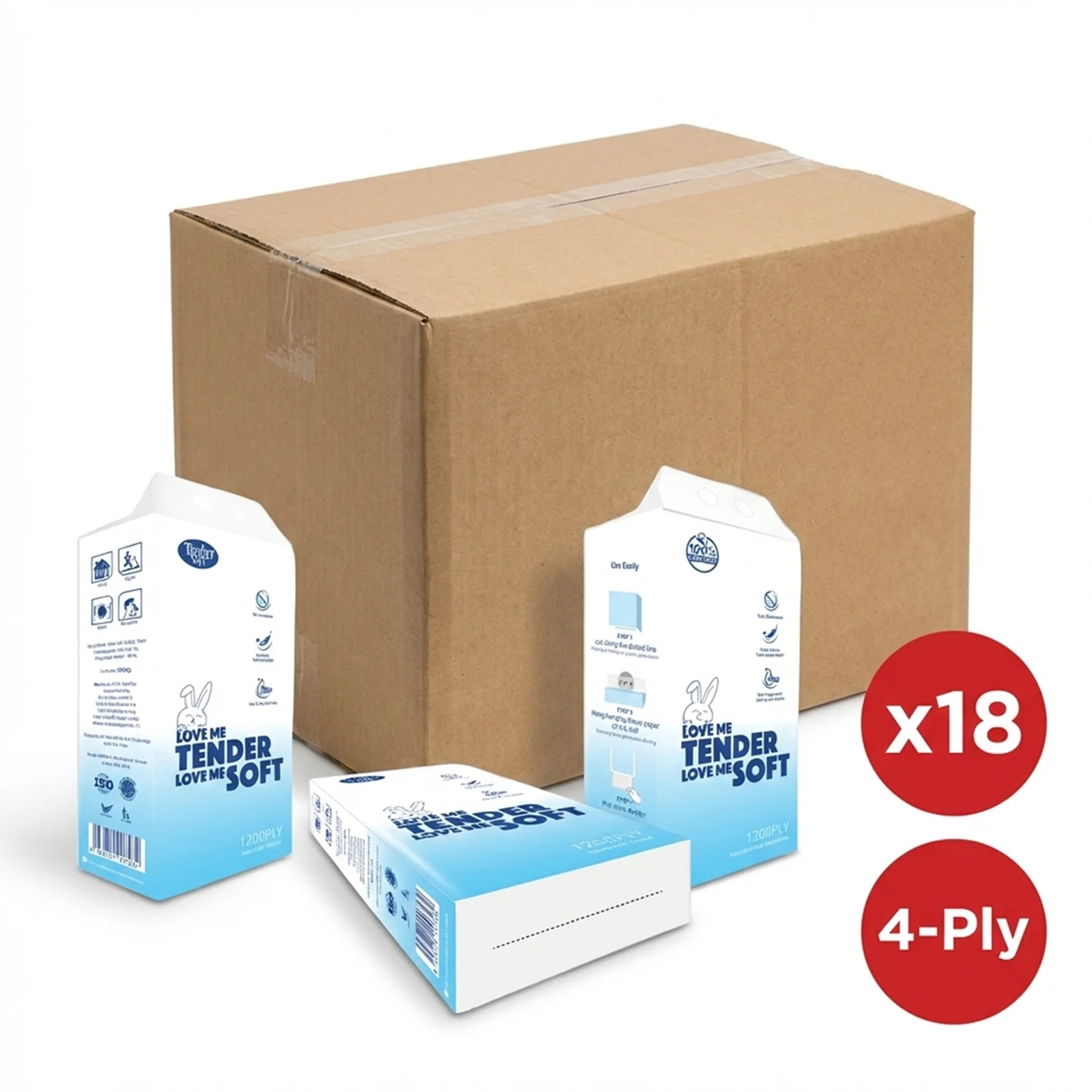 Tender Soft 4ply Hanging Tissue 1200sheets - Image 2