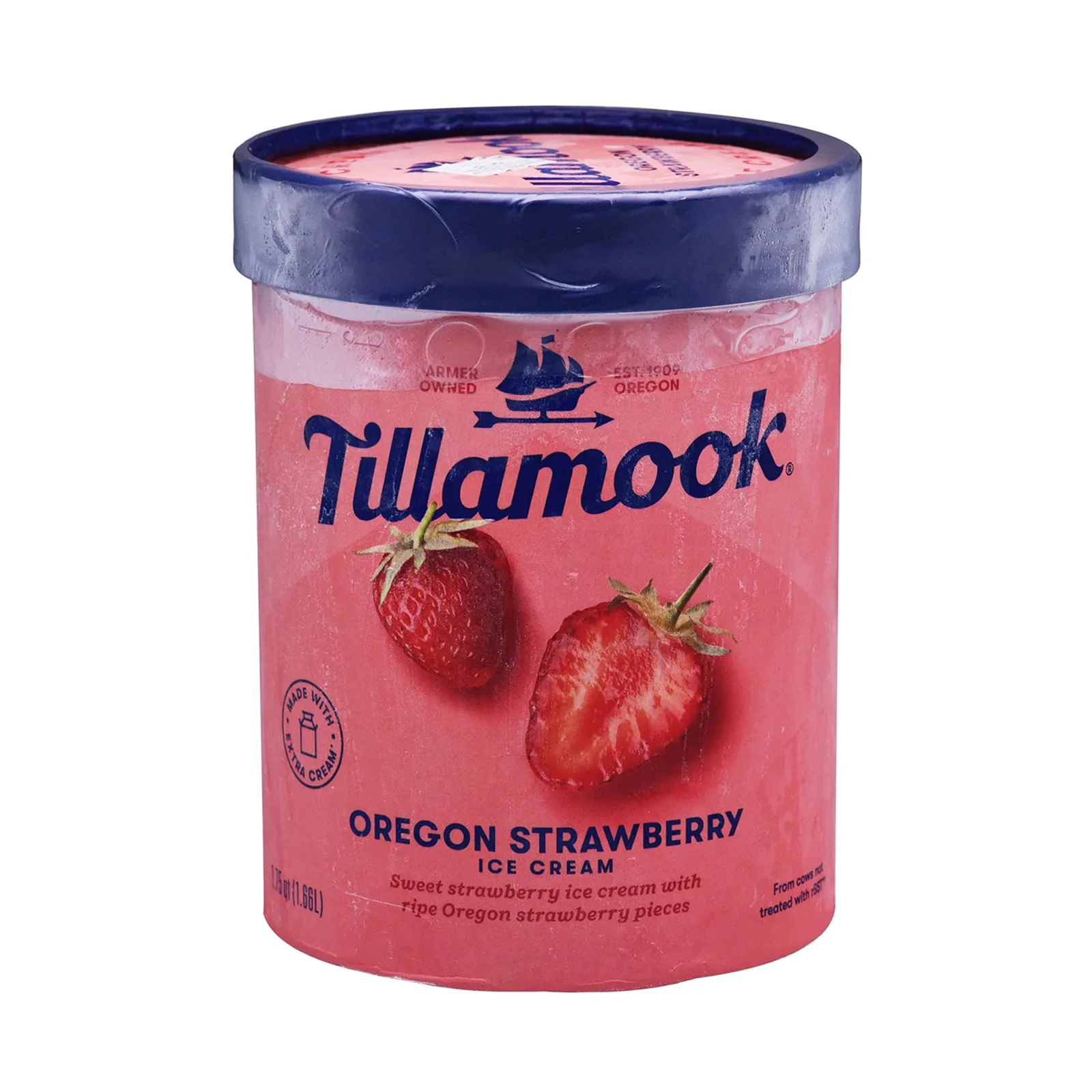 Tillamook Oregon Strawberry Ice Cream Tub 1.66L