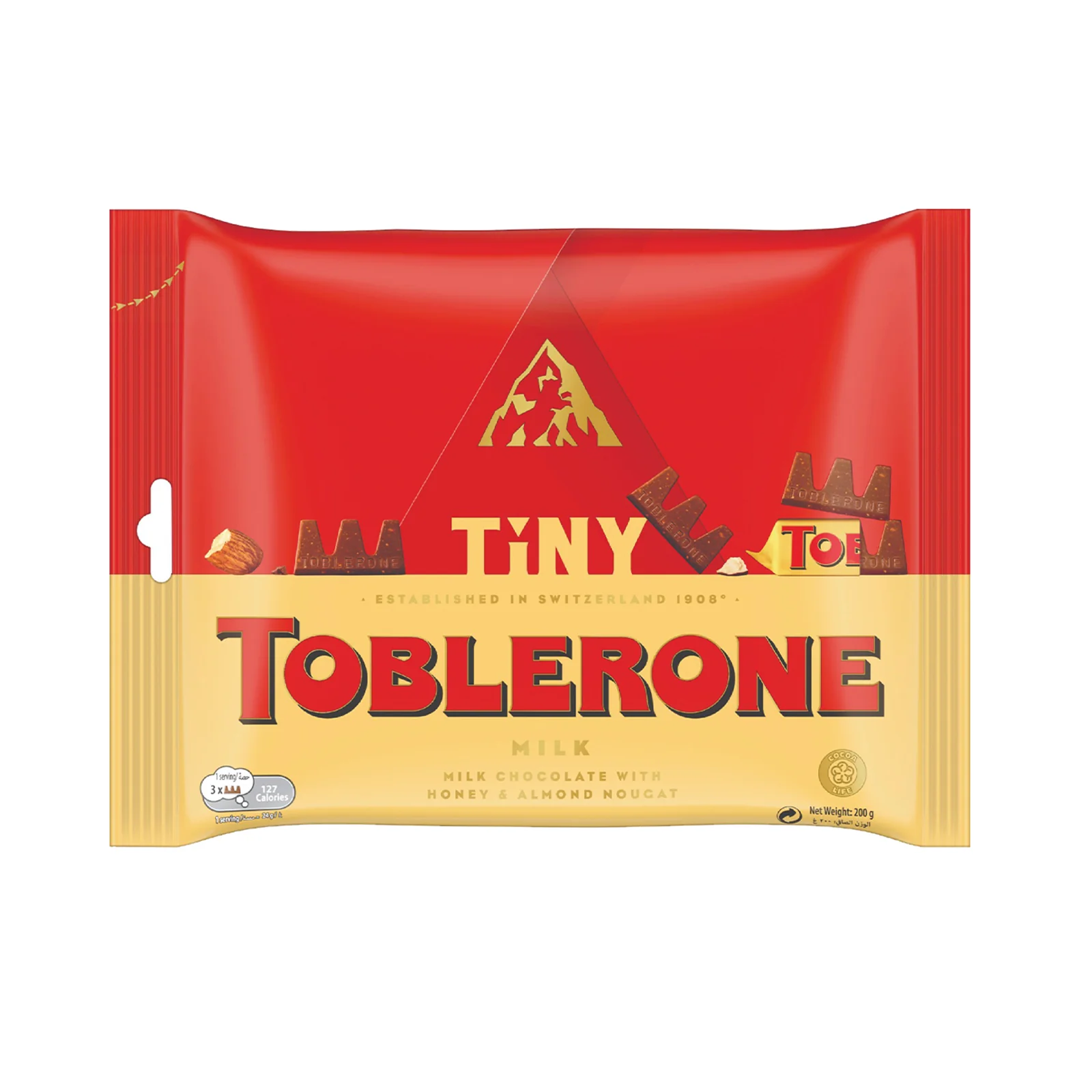 Toblerone Mini Swiss Milk Chocolate with Honey and Almond Nougat 200g - Image 2