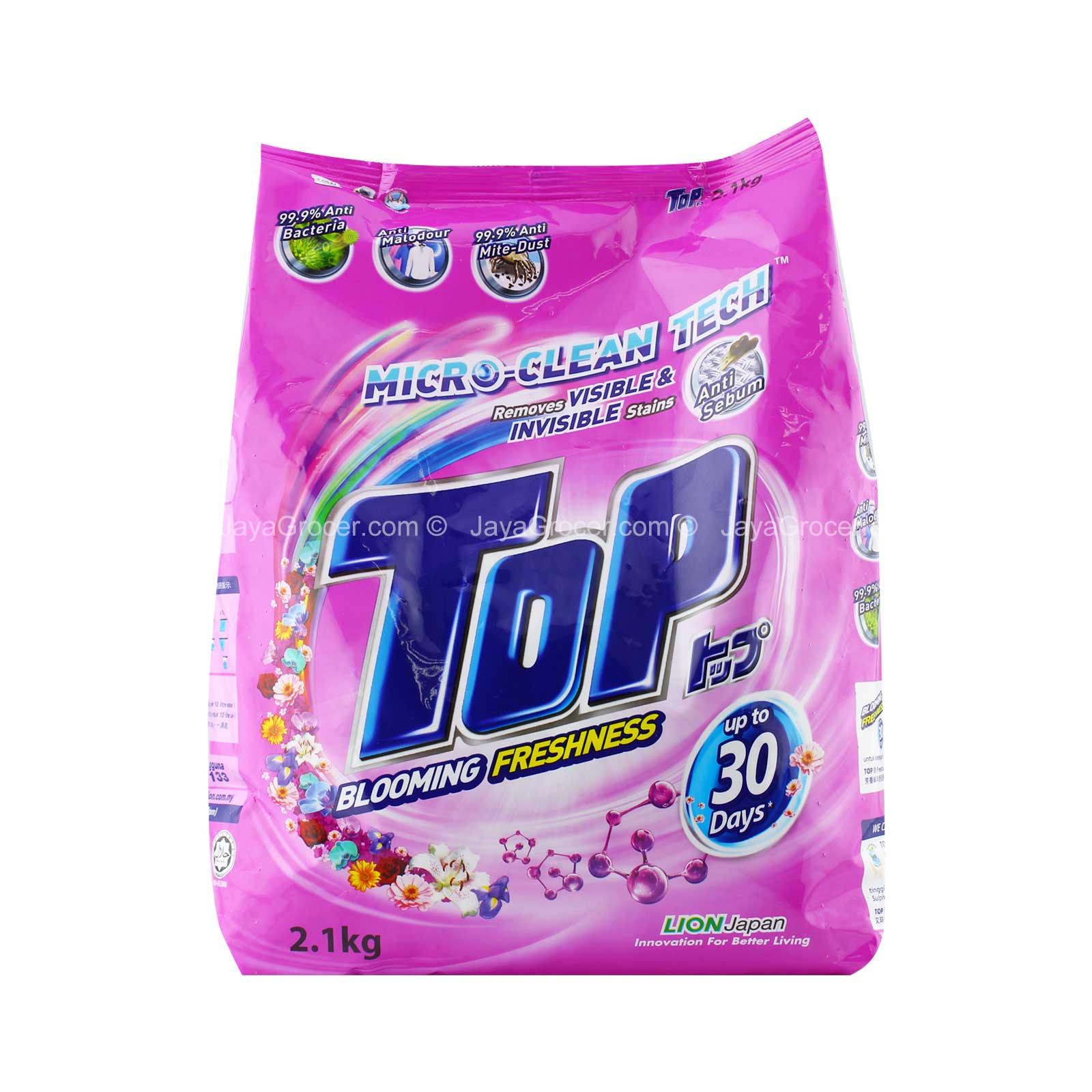 Top Blooming Freshness Micro-Clean Tech Powder Detergent 2.1kg - Image 2