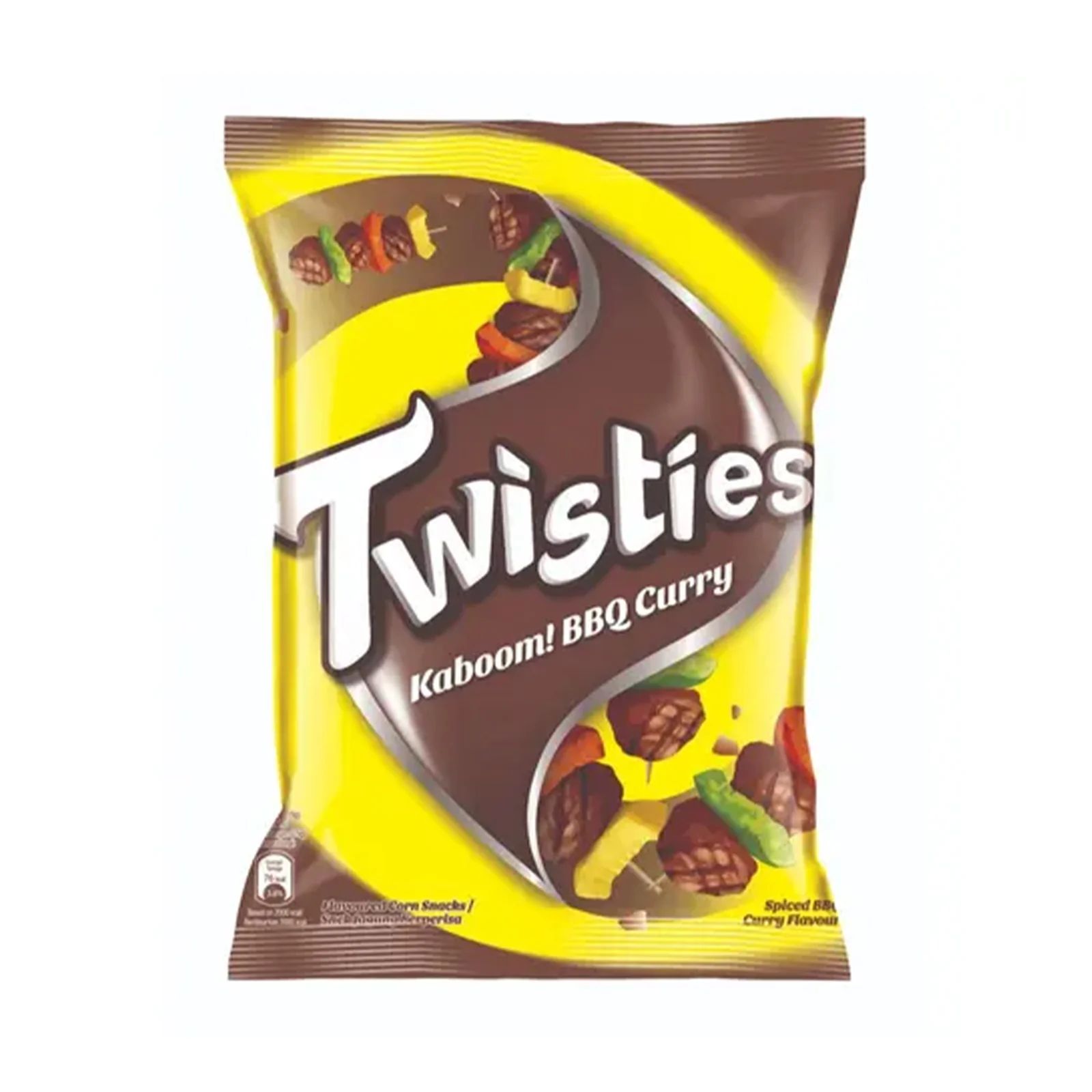 Twisties Kaboom! BBQ Curry Corn Snack 60g - Image 2