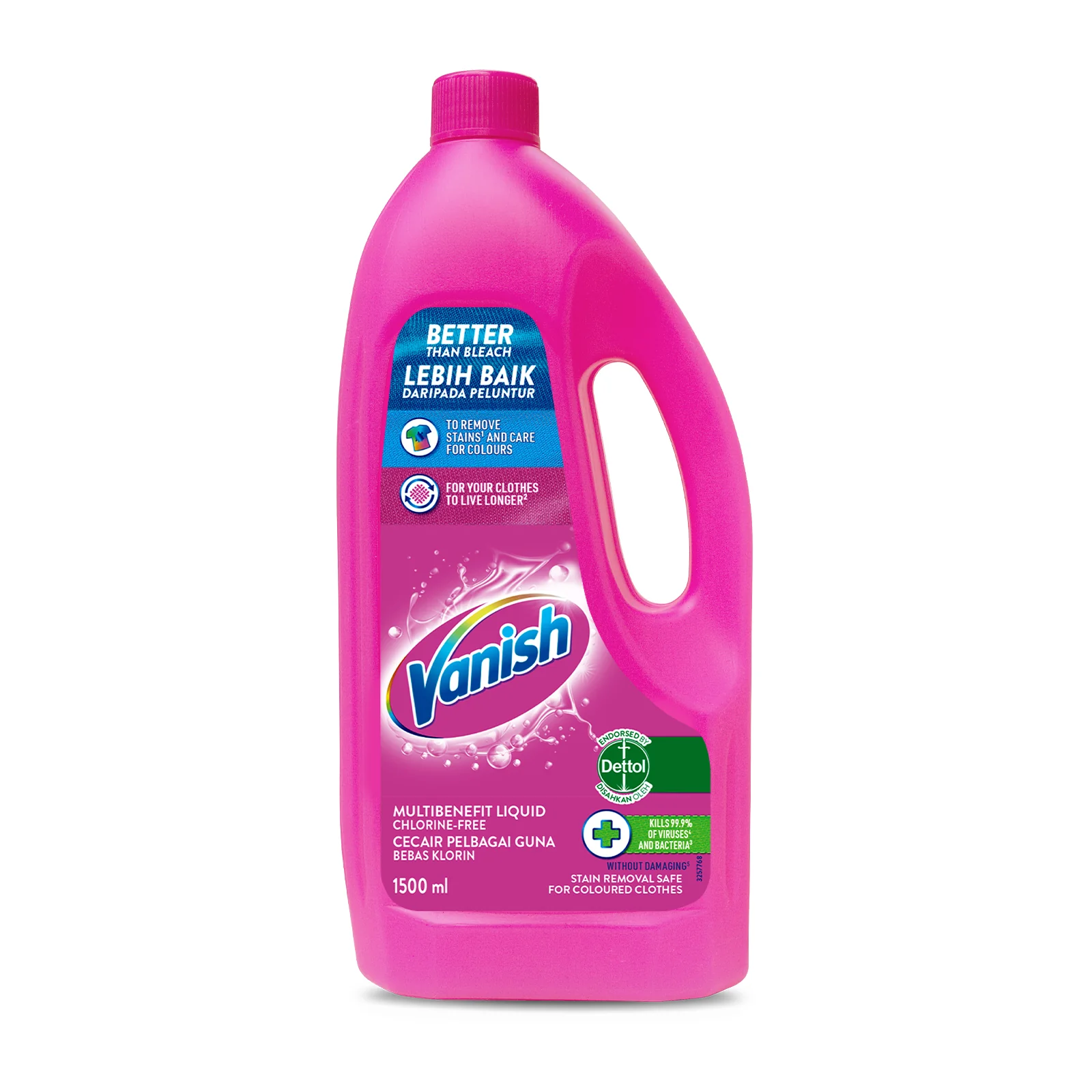 Vanish Pink Liquid Bottle 500ml - Image 2