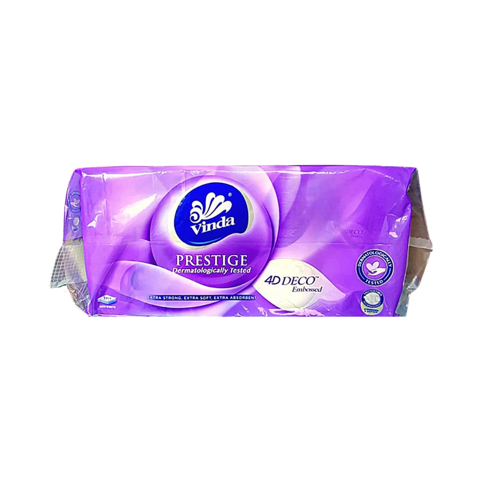 Vinda Deluxe 3Ply Bathroom Tissue Deco 200pcs x 8