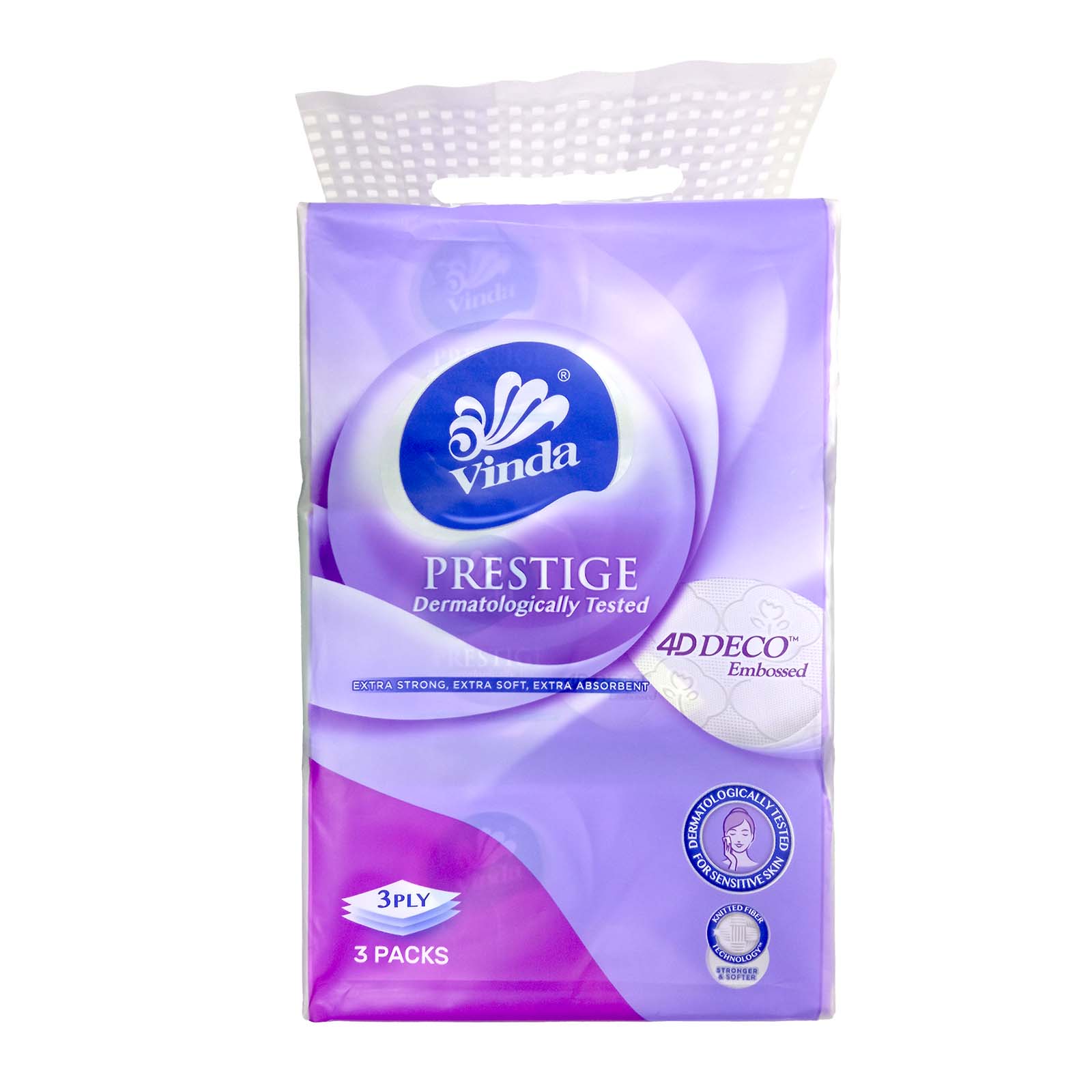 Vinda Prestige Facial Tissue Softpack 100pcs x 3 - Image 2