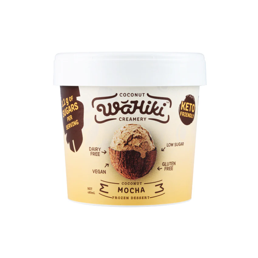 Wahiki Dairy Free Coconut Ice Cream Mocha 480ml - Image 2