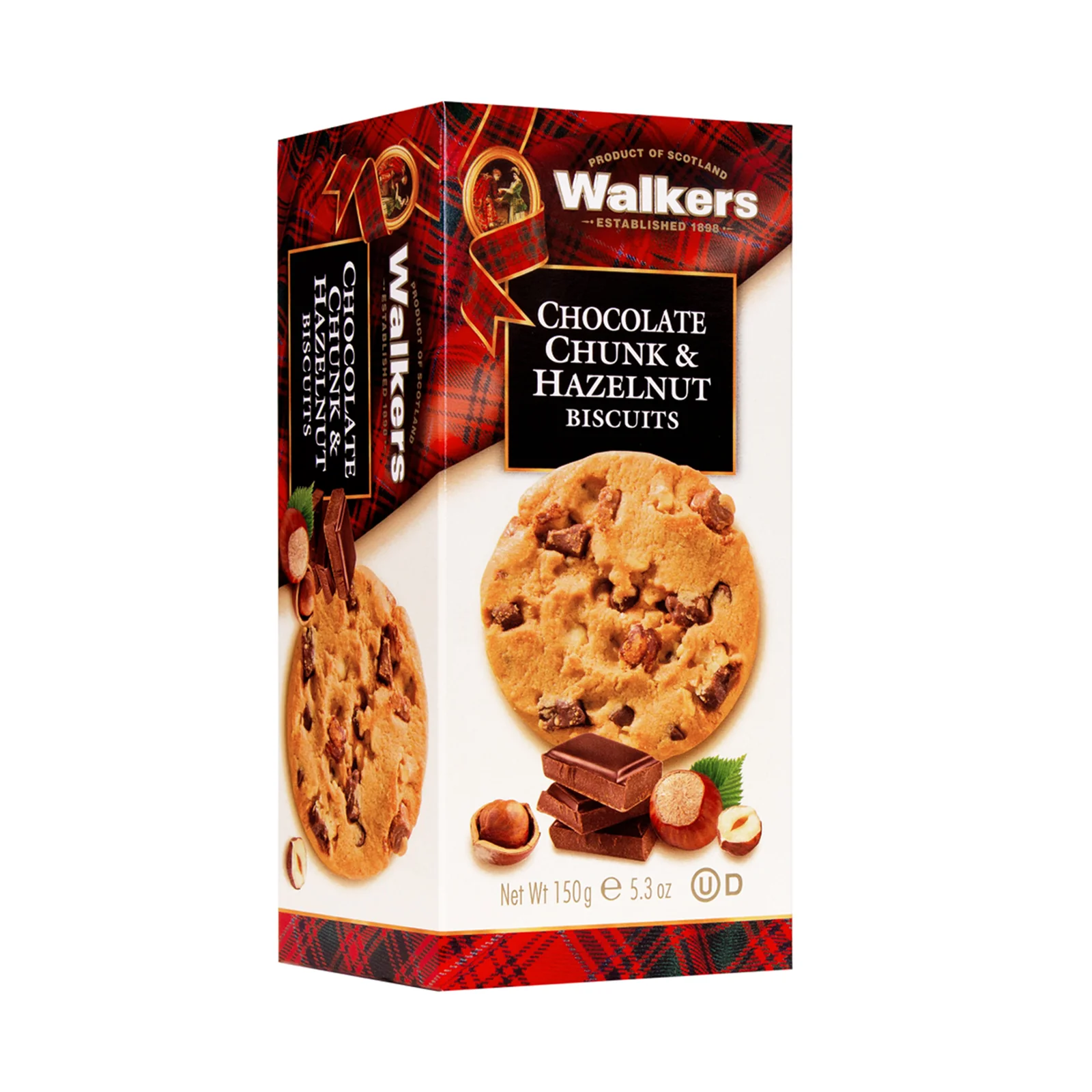 Walkers Chocolate Chunk and Hazelnut Biscuits 150g - Image 2