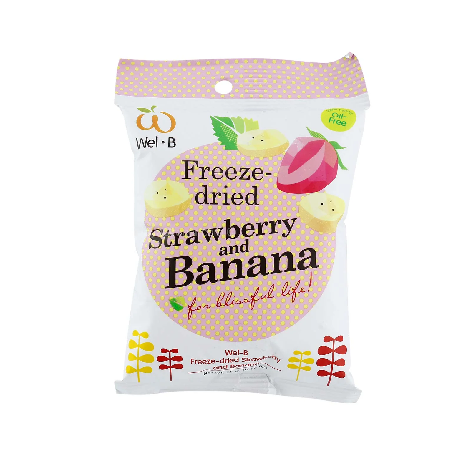 Wei-B Strawberries and Banana Freeze Dried Snack 16g - Image 2