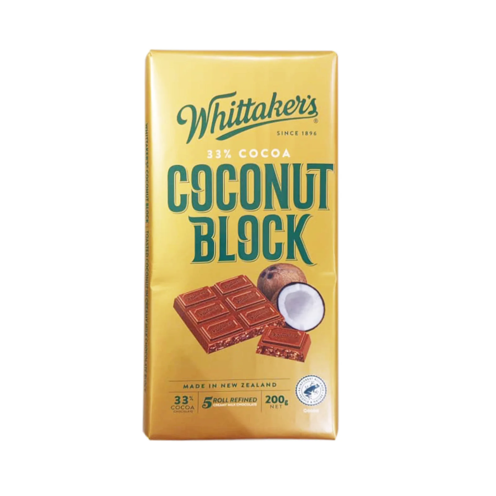 Whittaker's Block Coconut Chocolate Bar 200g - Image 2
