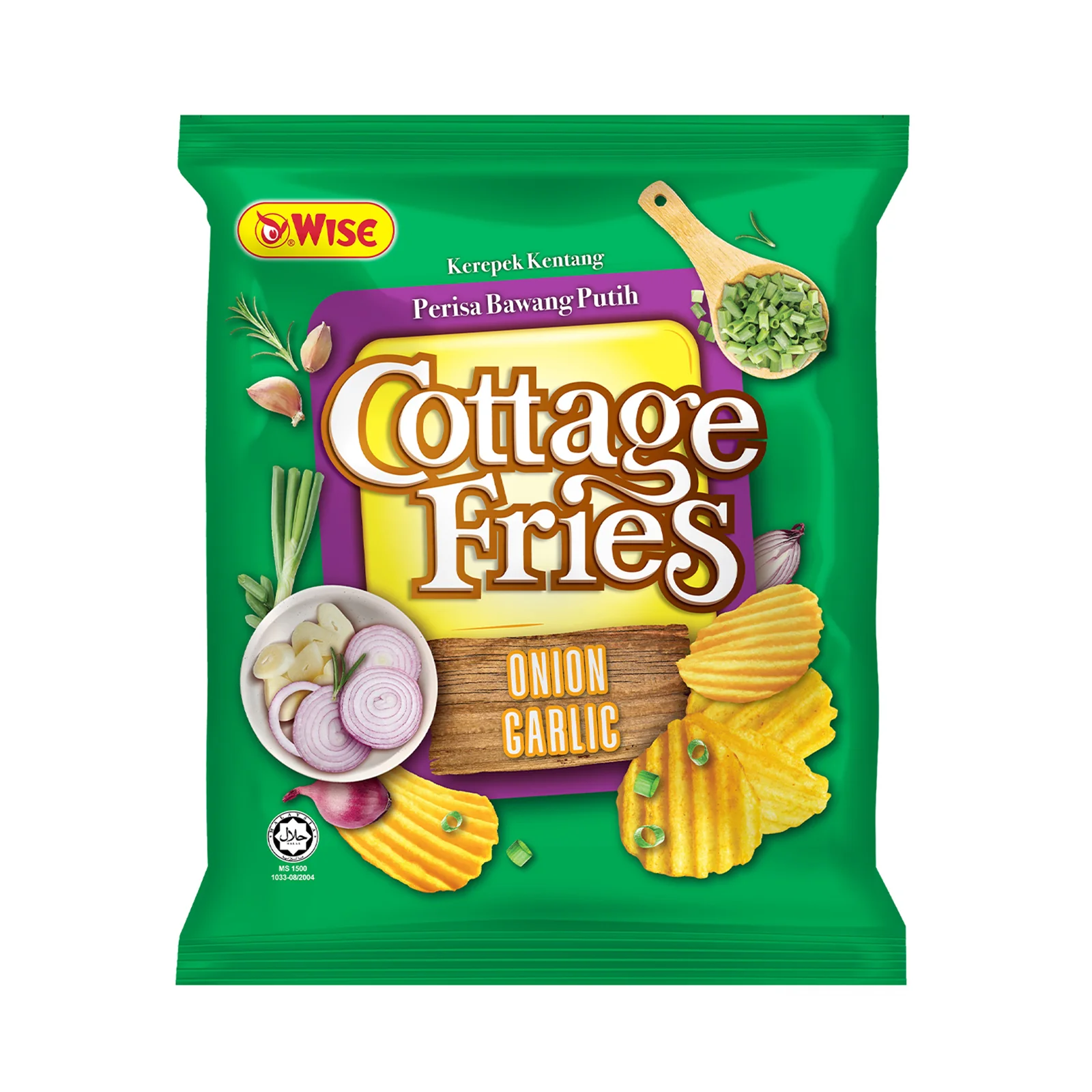 Wise Cottage Fries Onion and Garlic Potato Chips 60g - Image 2