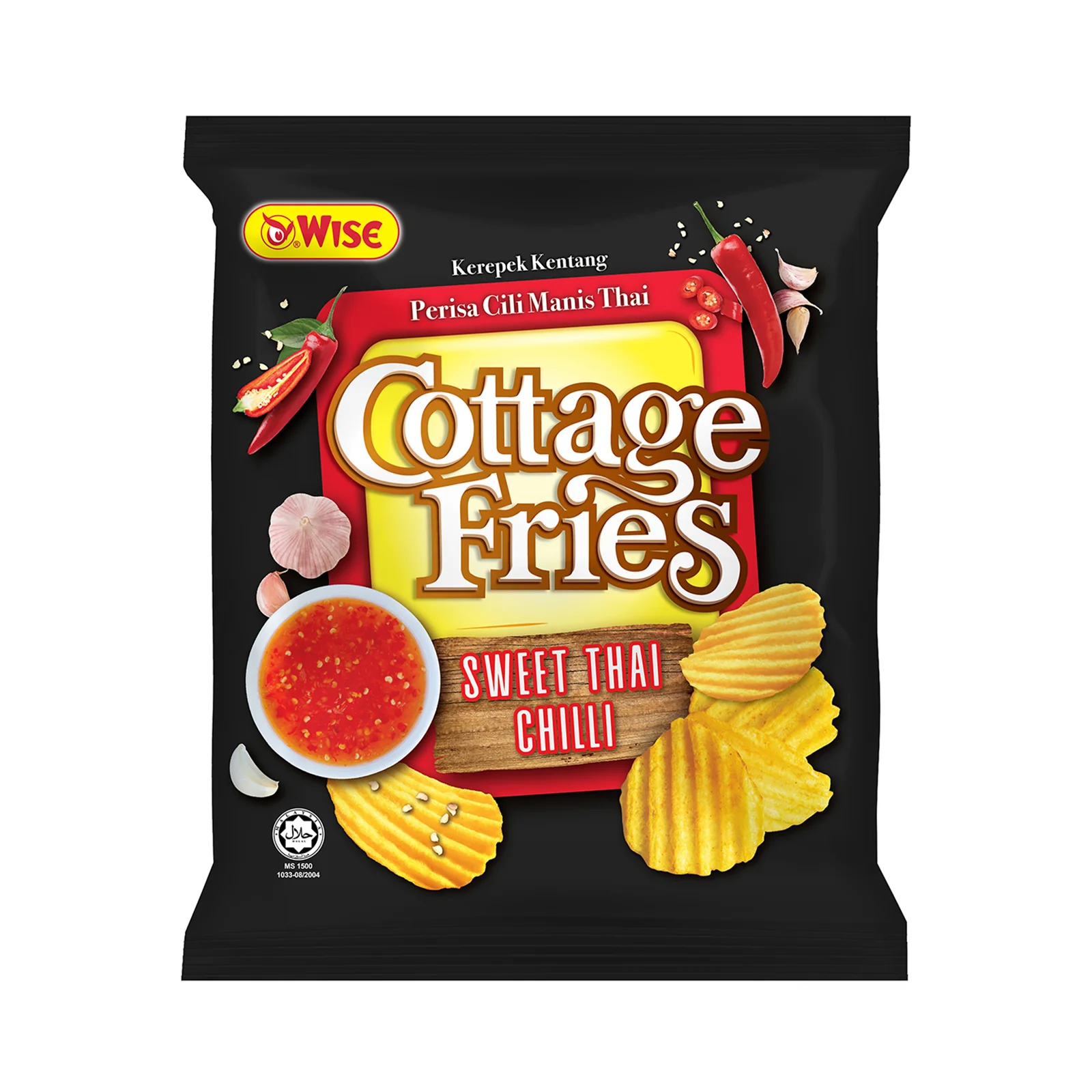 Wise Cottage Fries Sweet Thai Chilli Crinkle Cut Potato Chips 50g - Image 2