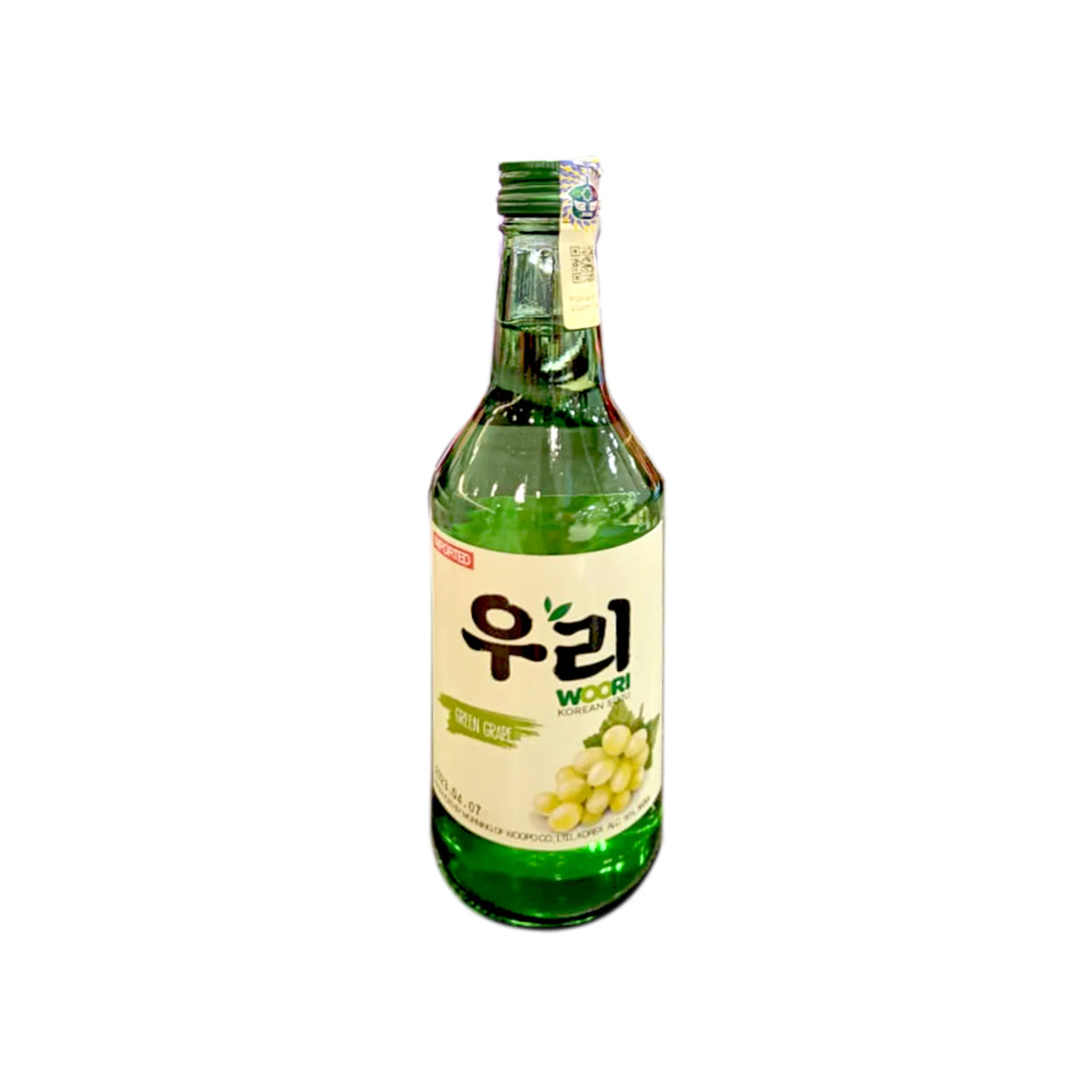 Woori Korean Soju Green Grape 16% 360ml - Image 2
