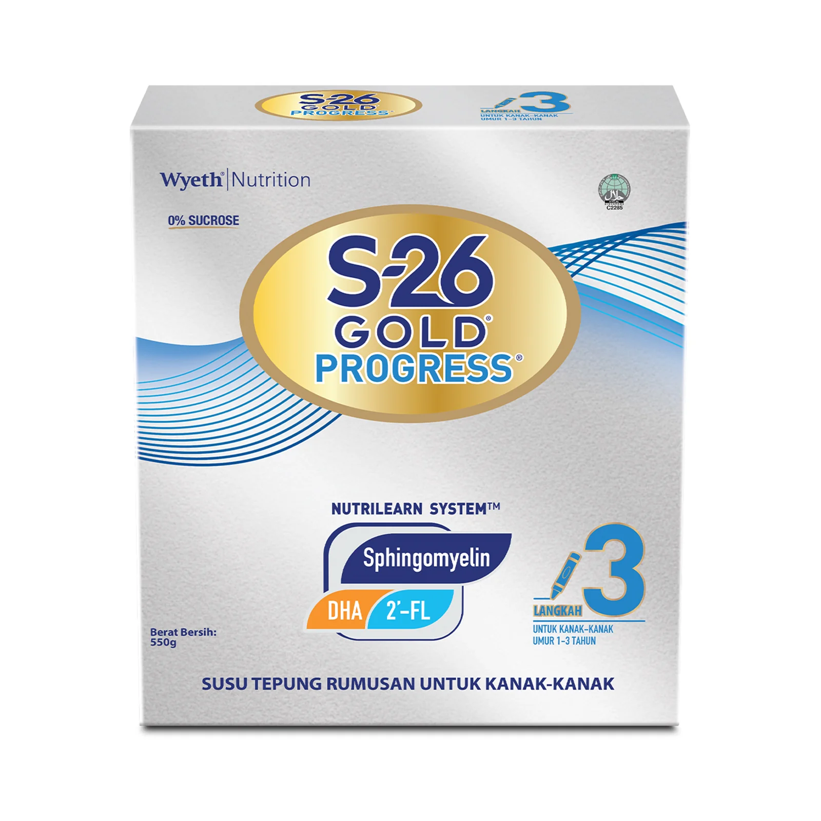 Wyeth S-26 Gold Progress Step 3 Growing Up Milk Powder 550g - Image 2