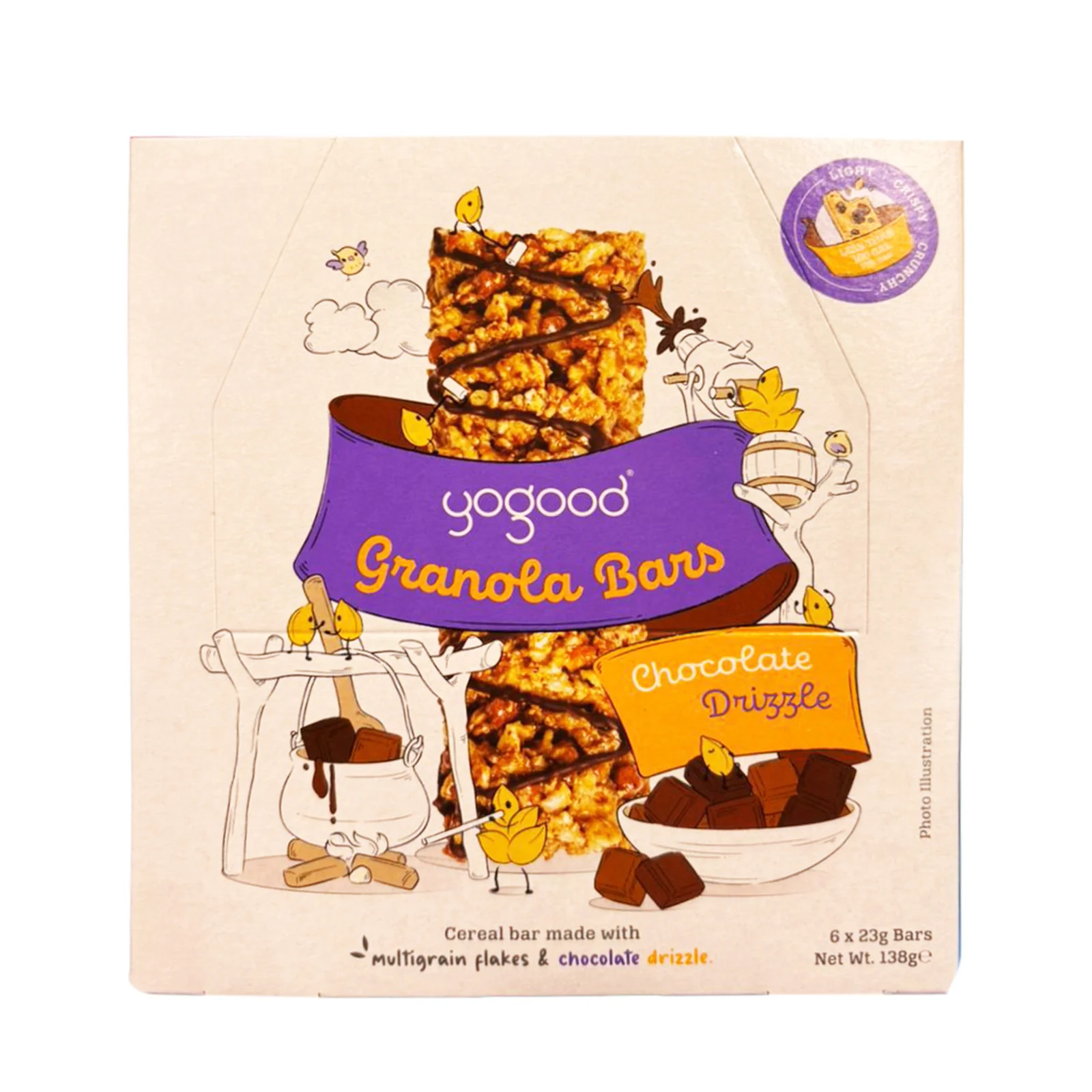 Yogood Chocolate Drizzle Granola Bars 138g - Image 2