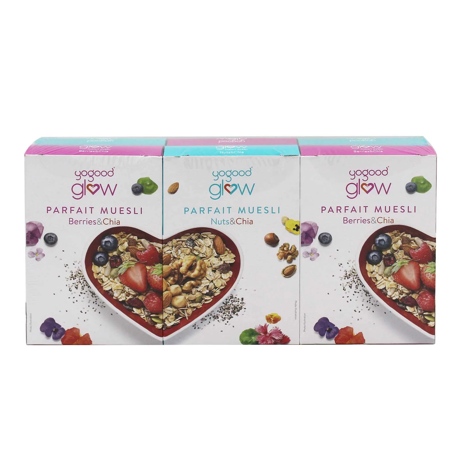 Yogood Glow Parfait Muesli Variety Pack 35g x 6 - Image 2