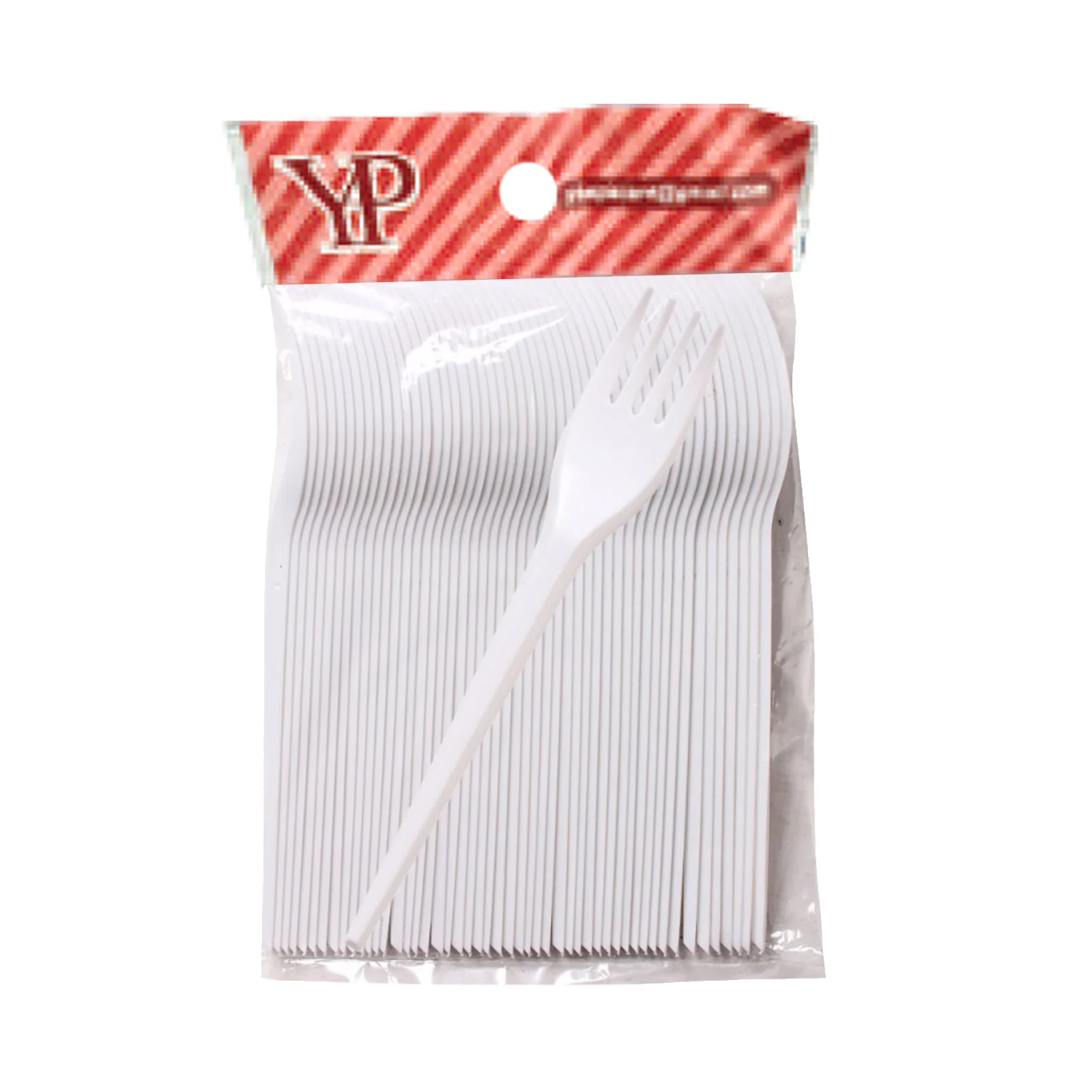 YP 7 Inch Disposable Fork (White) 30pcs/pack - Image 2